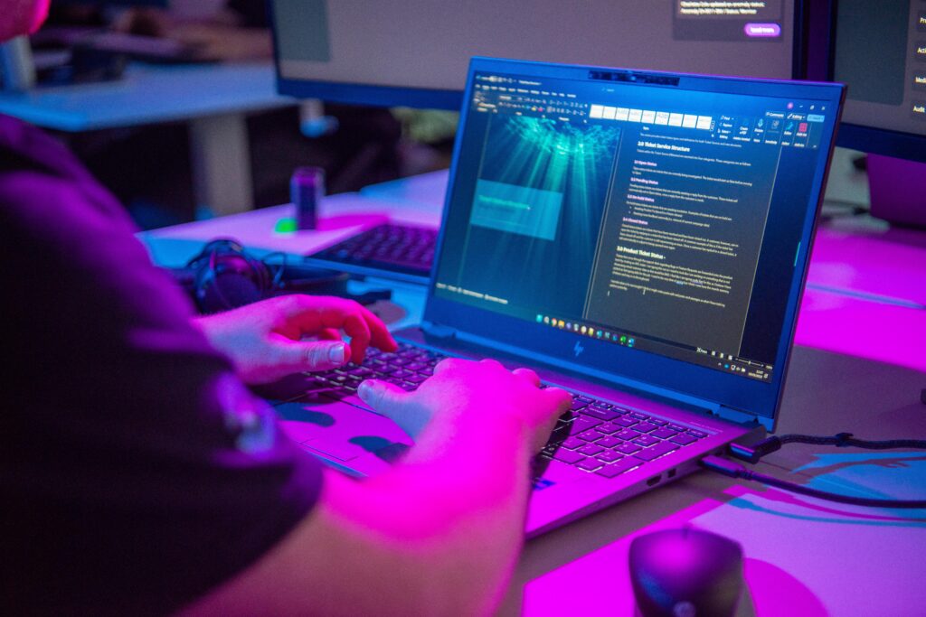 Digital software platform on screen